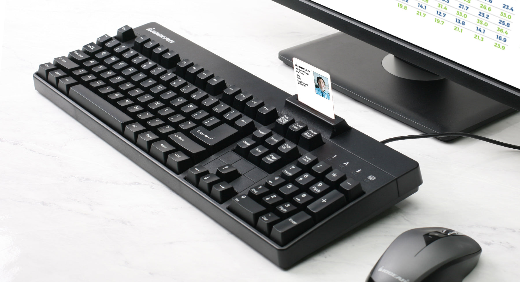 104-Key Keyboard w/ Built-in Common Access Card Reader
