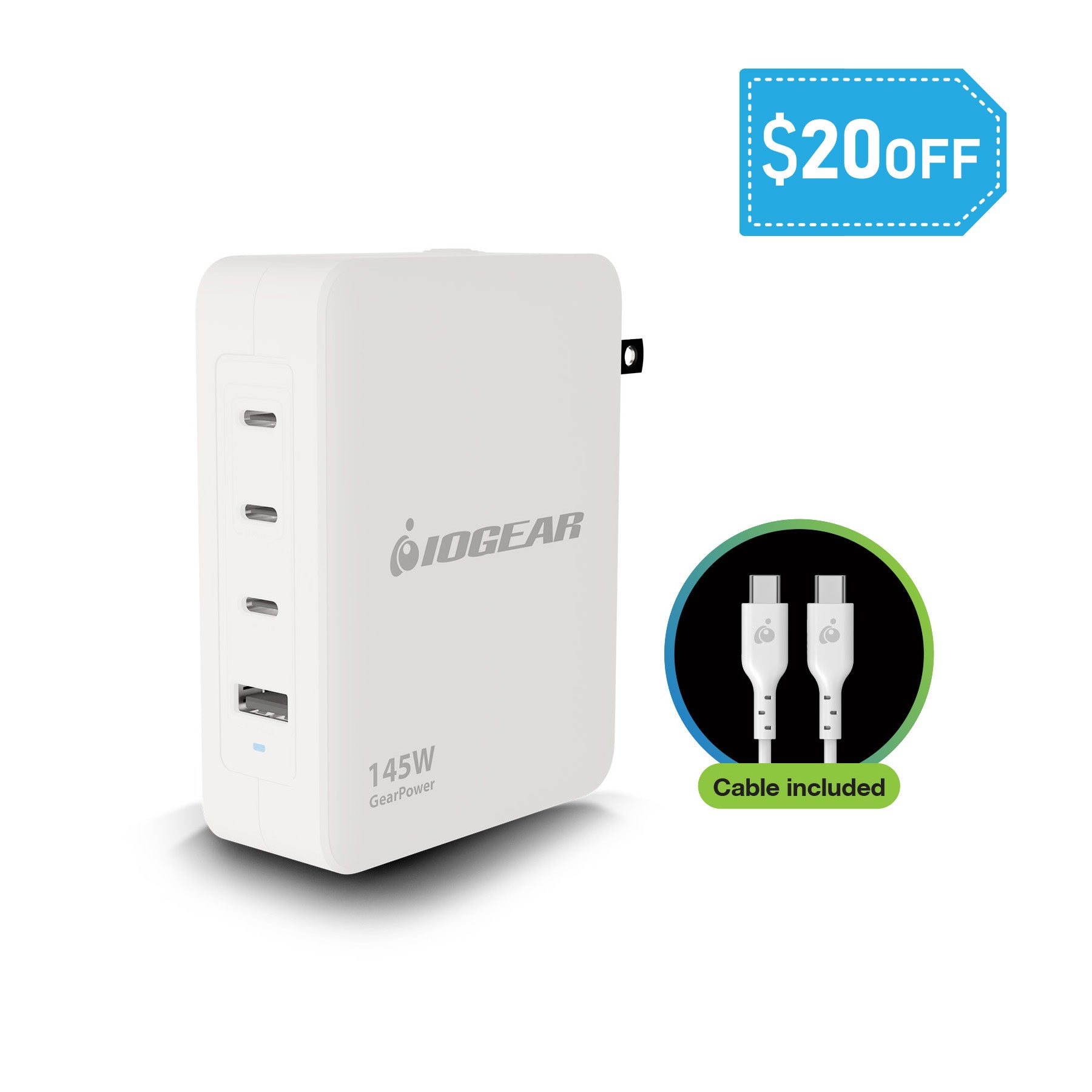 GearPower 145W Multiport Power Adapter