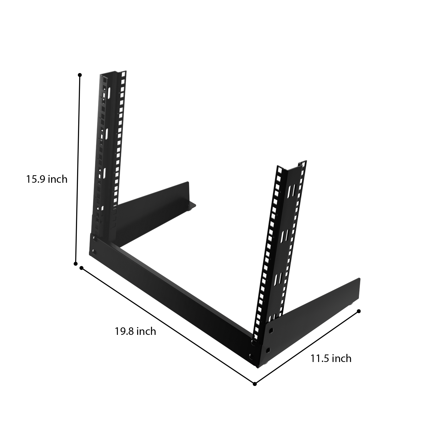 8U 19" Open Frame Desktop Rack