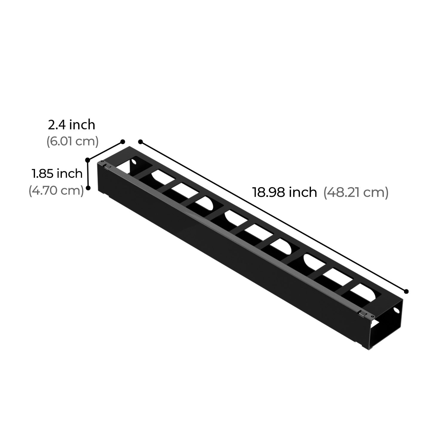 1U 19" Horizontal Cable Management Duct