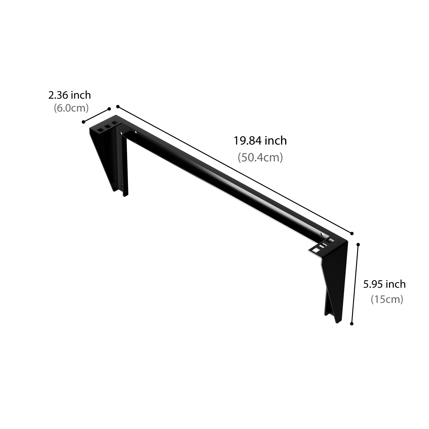 1U 19" Deep Vertical Wall Mount Server Rack