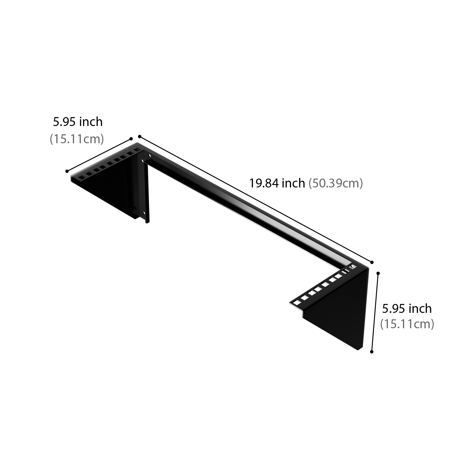 3U 19" Deep Vertical Wall Mount Server Rack