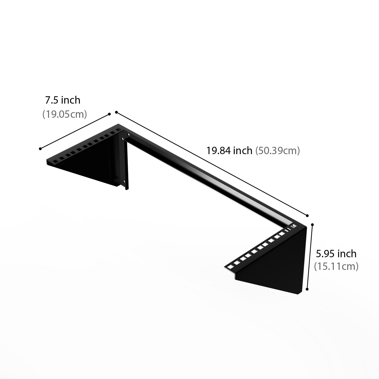 4U 19" Deep Vertical Wall Mount Server Rack