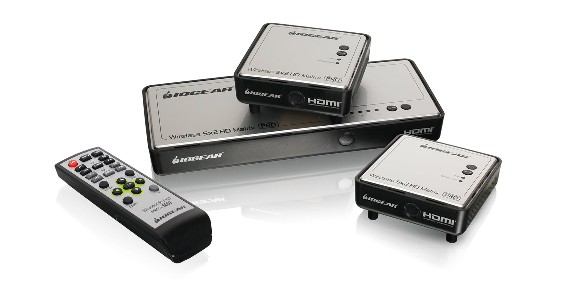 Long-Range HDMI® Wireless Video 5x2 Matrix PRO with 2 Receivers (TAA)