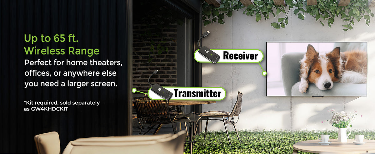 Up to 65ft Wireless Range