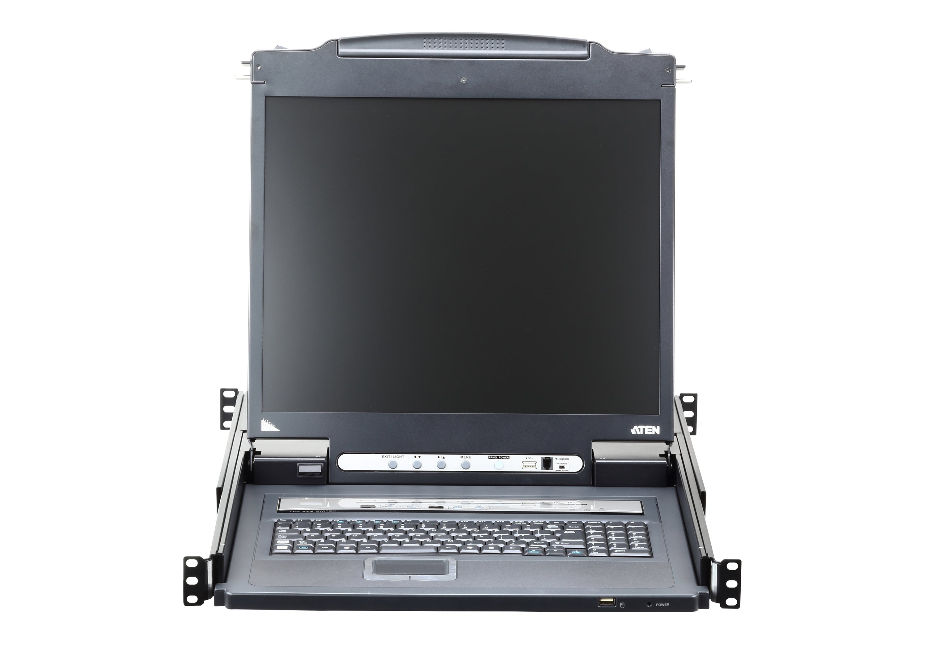 ATEN-1-Local/Remote Shared Access 16-Port PS/2-USB VGA Single Rail LCD KVM over IP switch