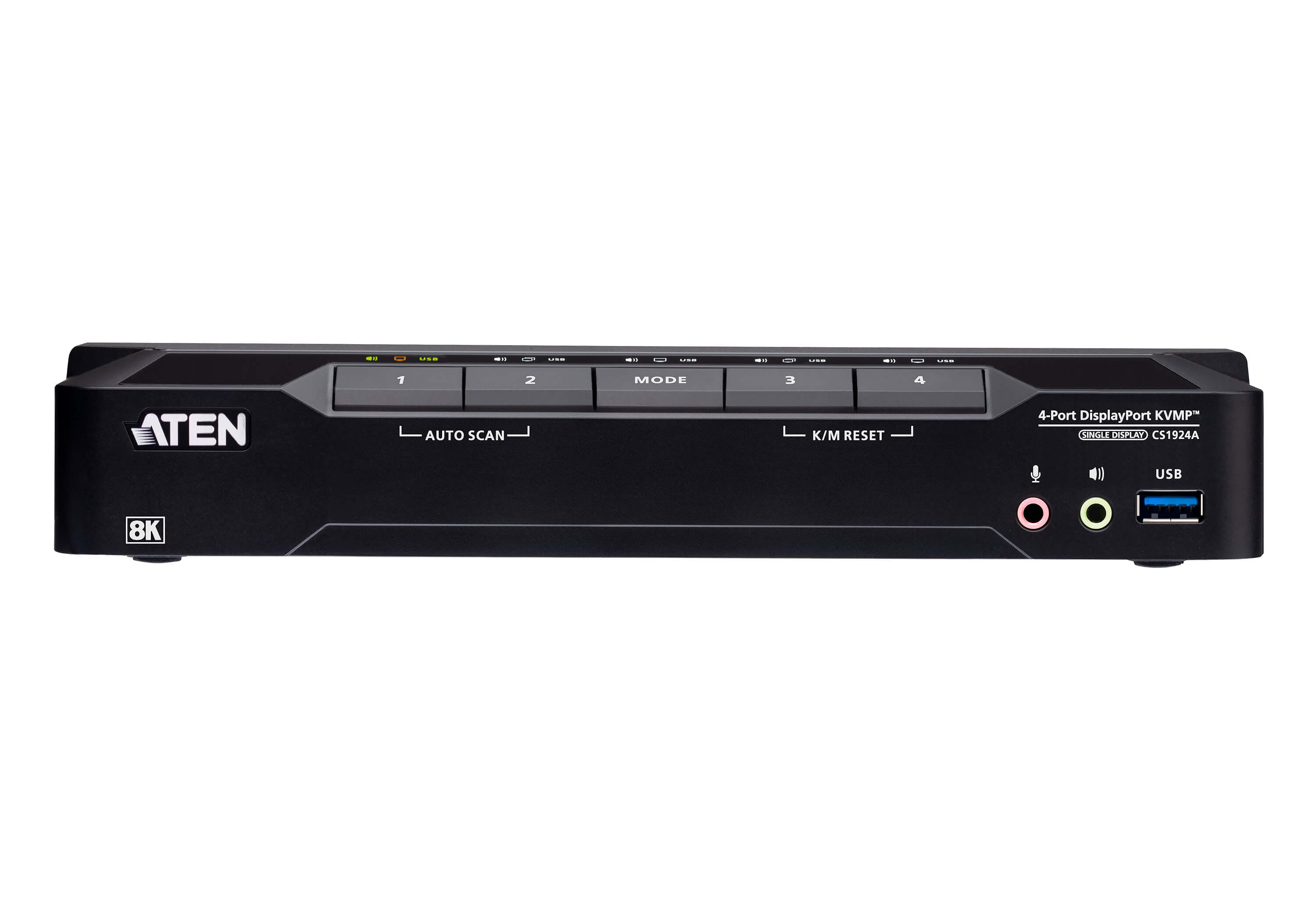 CS1942DPA - ATEN 2-Port USB 3.0 8K DisplayPort Dual-Display KVMP