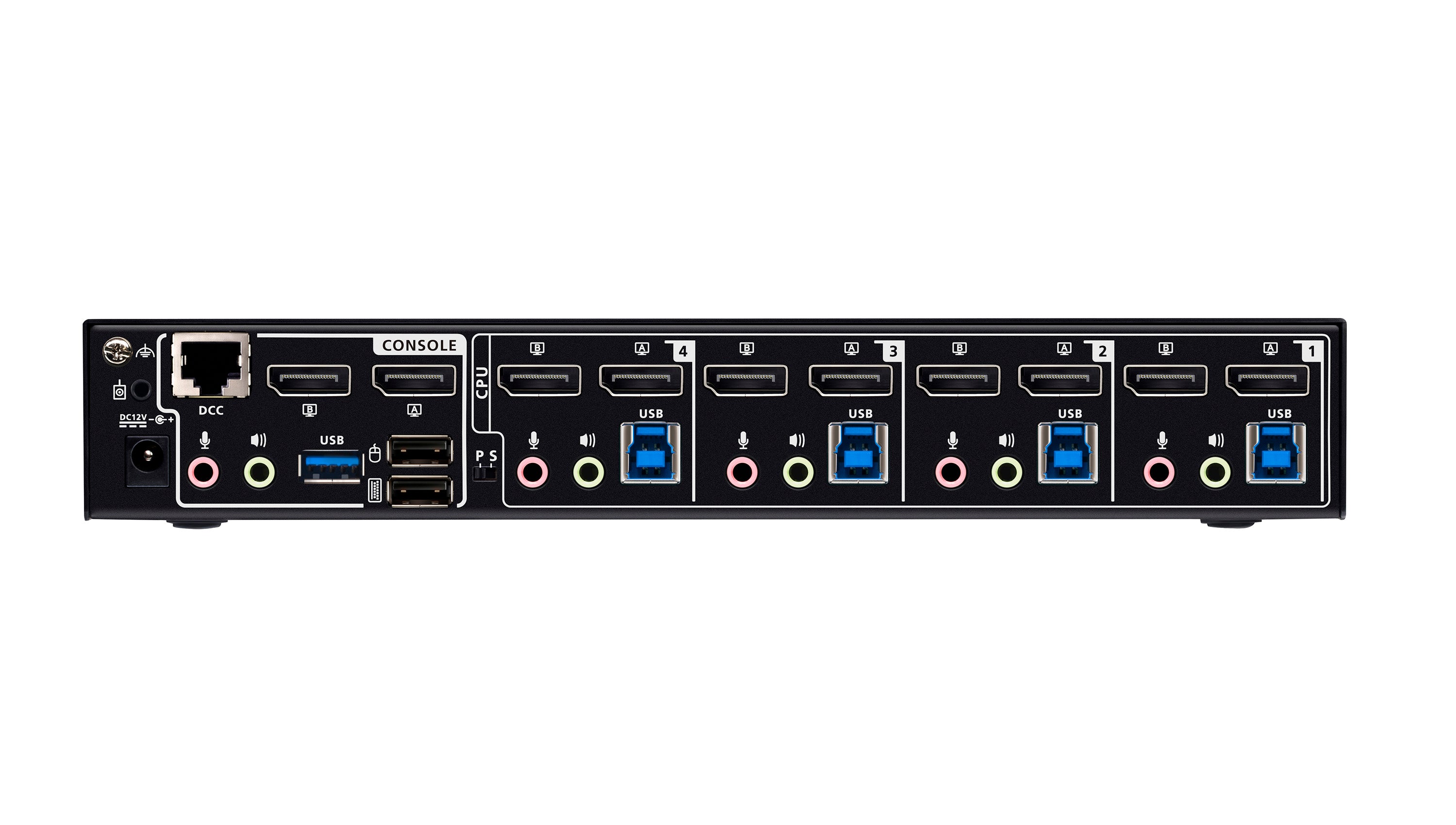 4-Port USB 3.0 8K DisplayPort Dual-Display KVMP™ Switch