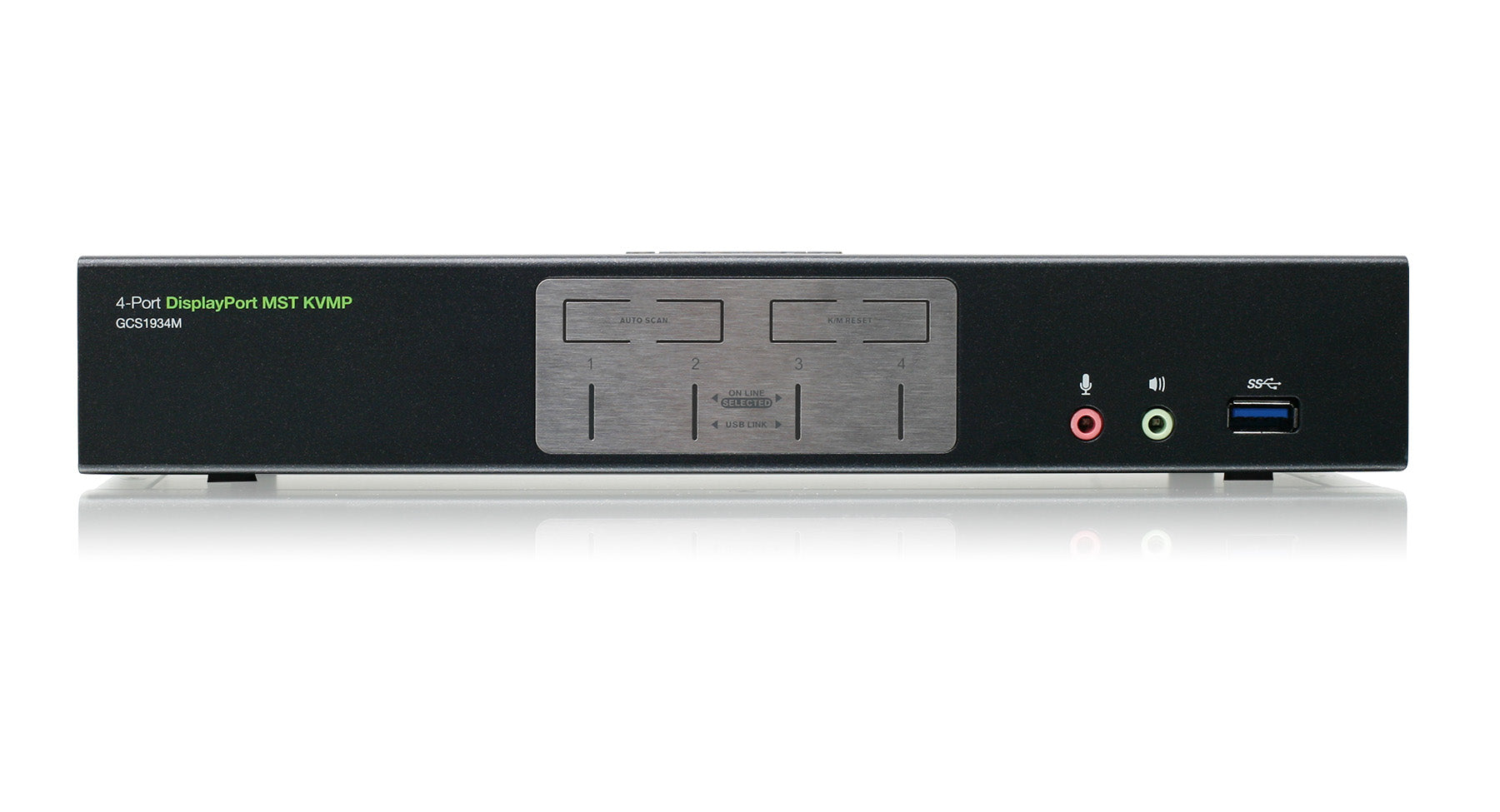4-Port 4K DisplayPort KVMP Switch with Dual Video Out and RS-232